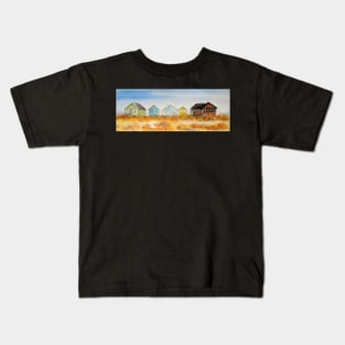 Beach Huts - Mudeford Spit Kids T-Shirt